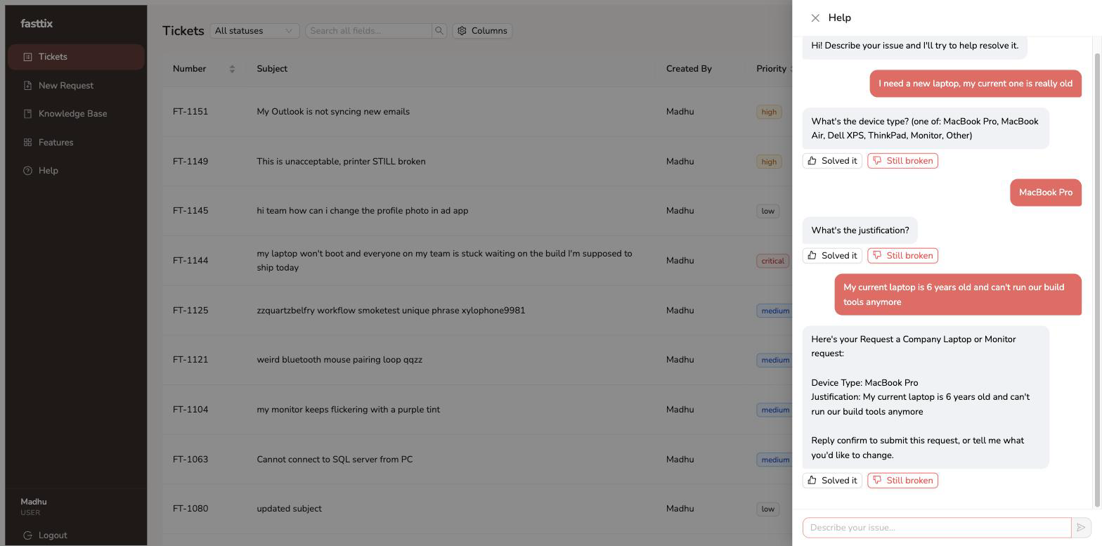 AI-filled request forms screenshot